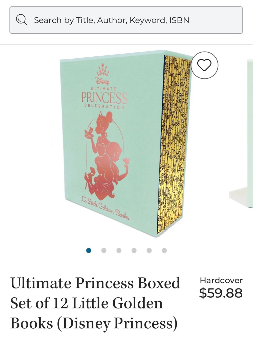 Disney Princess Book Set NWT